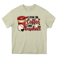 Mossy i run on coffee and baseball Heavy Core Tee - MaliasSmallBusiness