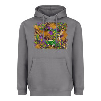 Storm mardi gras plaid purple glitter cowhide  leopard Heavyweight Hoodie - FaDigitalArtStudio