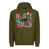 Army Green nurse on duty Premium Hoodie - RanaPortraitStore