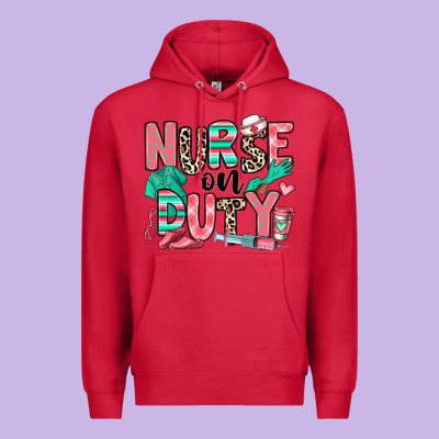 Nurse On Duty Premium Hoodie Designed By Ranaportraitstore