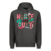 Charcoal Heather nurse on duty Premium Hoodie - RanaPortraitStore