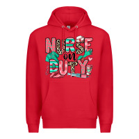 Red nurse on duty Premium Hoodie - RanaPortraitStore