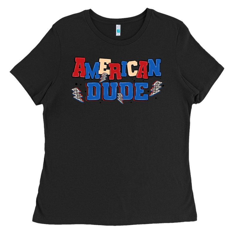 American Dude Ladies Tee by MaliasSmallBusiness | Teevron