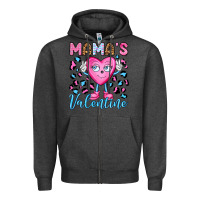 Charcoal Heather mama's valentine olivia Zipper Hoodie - OliviaCreatesArt
