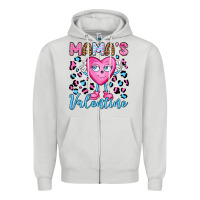 Dove Grey mama's valentine olivia Zipper Hoodie - OliviaCreatesArt