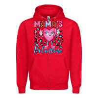 Red mama's valentine olivia Zipper Hoodie - OliviaCreatesArt