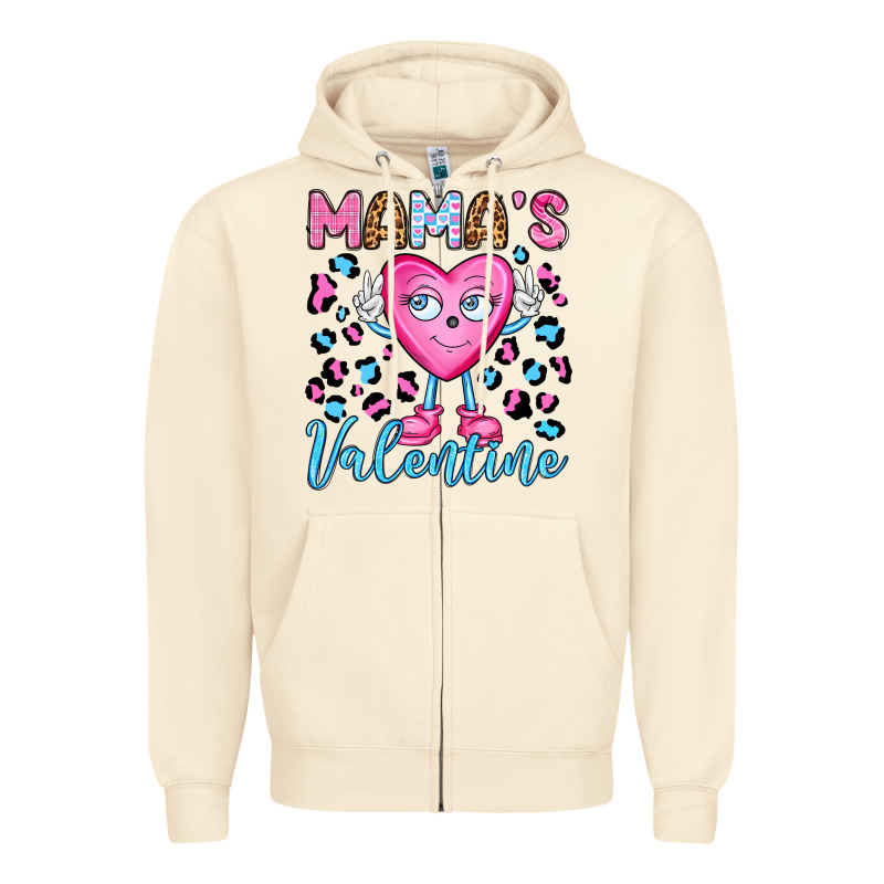 Mama's Valentine Olivia Zipper Hoodie by OliviaCreatesArt | Teevron