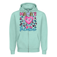 Seafoam mama's valentine olivia Zipper Hoodie - OliviaCreatesArt