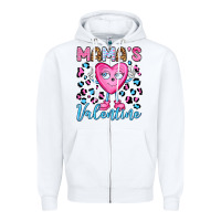 White mama's valentine olivia Zipper Hoodie - OliviaCreatesArt
