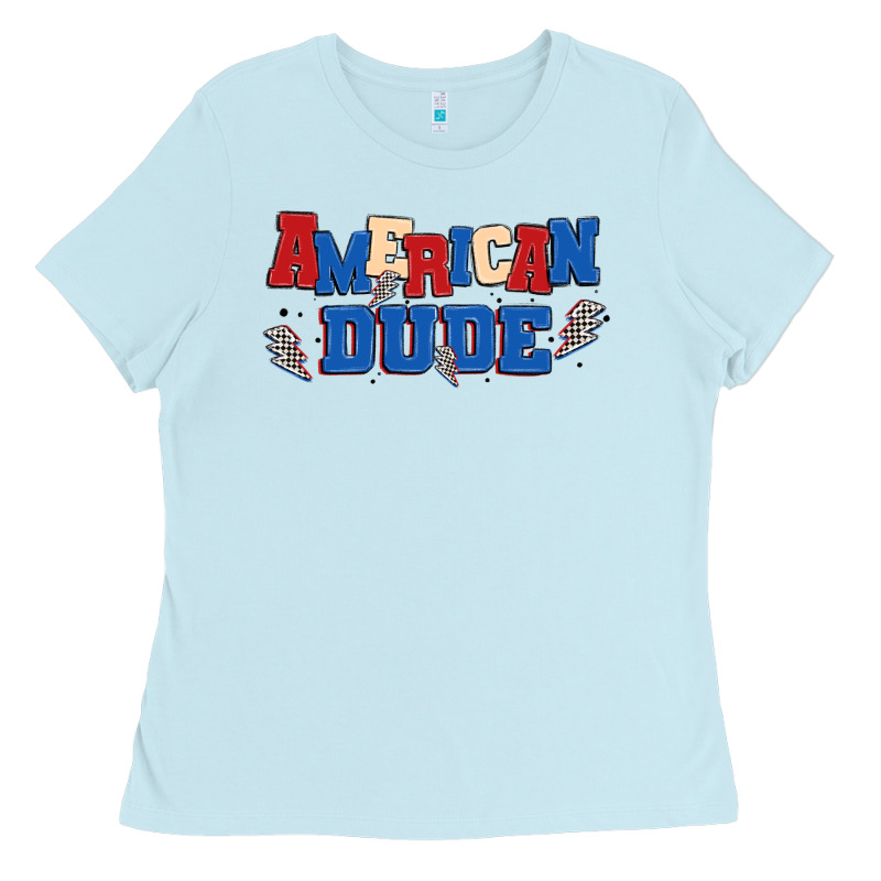 American Dude Ladies Tee by MaliasSmallBusiness | Teevron