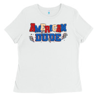 White american dude Ladies Tee - MaliasSmallBusiness