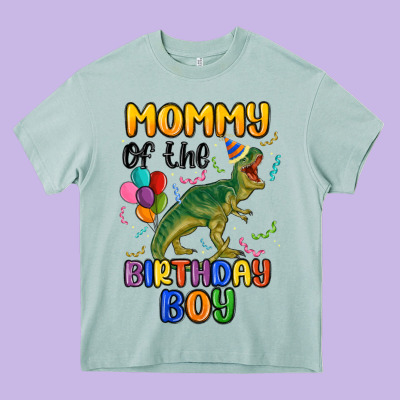Mommy Of The Birthday Boy Heavy Core Tee Designed By Maliassmallbusiness