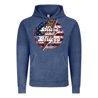 Vintage Denim Western Stars and Stripes 4th of July Vintage Hoodie - LillyAllenDesigns