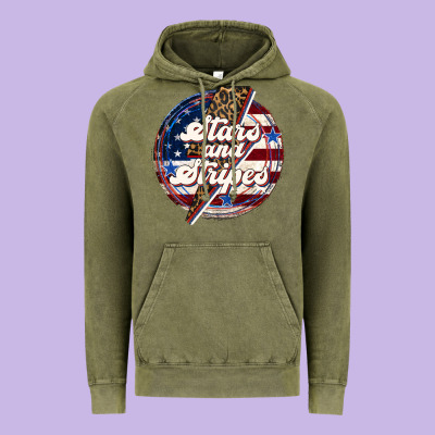 Western Stars And Stripes 4th Of July Vintage Hoodie Designed By Lillyallendesigns