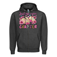 Charcoal Heather just one more chapter valentine's day olivia Zipper Hoodie - OliviaCreatesArt