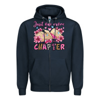 Navy just one more chapter valentine's day olivia Zipper Hoodie - OliviaCreatesArt