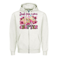 Oatmeal Heather just one more chapter valentine's day olivia Zipper Hoodie - OliviaCreatesArt
