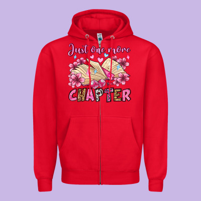 Just One More Chapter Valentine's Day Olivia Zipper Hoodie Designed By Oliviacreatesart