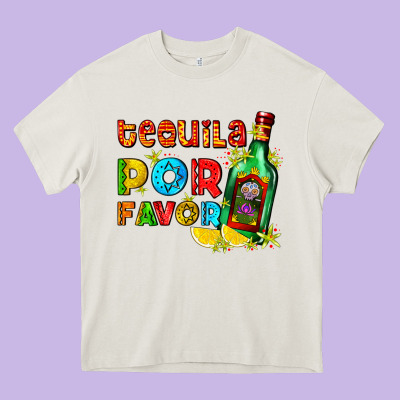 Tequila Porfavor Heavy Core Tee Designed By Adodesignshop
