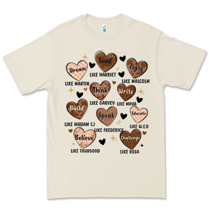 Black History Month Hearts Premium Tee by MaliasSmallBusiness | Teevron