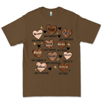 Cacao black history month hearts Premium Tee - MaliasSmallBusiness