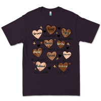 Plum black history month hearts Premium Tee - MaliasSmallBusiness
