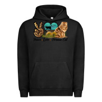 Pigment Black Peace Love Persian Cat Urban Hoodie - LillyAllenDesigns