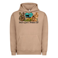 Pigment Burro Peace Love Persian Cat Urban Hoodie - LillyAllenDesigns