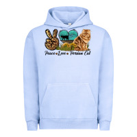 Pigment Grape Ice Peace Love Persian Cat Urban Hoodie - LillyAllenDesigns
