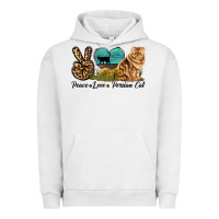 Pigment Lunar Rock Peace Love Persian Cat Urban Hoodie - LillyAllenDesigns