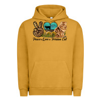 Pigment Peanut Butter Peace Love Persian Cat Urban Hoodie - LillyAllenDesigns