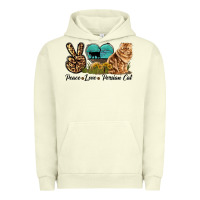 Pigment Pistachio Peace Love Persian Cat Urban Hoodie - LillyAllenDesigns