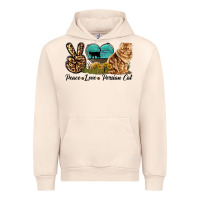 Sandshell Peace Love Persian Cat Urban Hoodie - LillyAllenDesigns