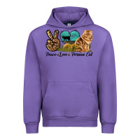 Tulip Peace Love Persian Cat Urban Hoodie - LillyAllenDesigns