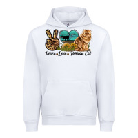 White Peace Love Persian Cat Urban Hoodie - LillyAllenDesigns