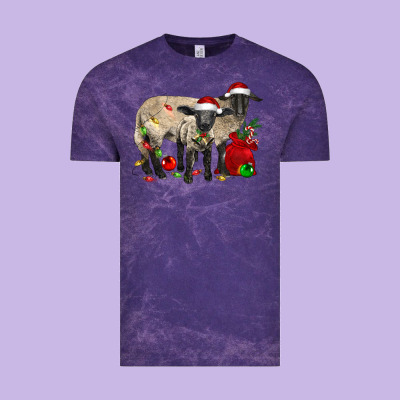 Christmas Suffolk Sheep And Baby Suffolk Sheep Vintage Tee Designed By Lillyallendesigns