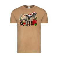 Vintage Camel Christmas Suffolk Sheep And Baby Suffolk Sheep Vintage Tee - LillyAllenDesigns