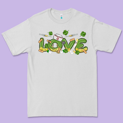 St Patricks Love Nurse Premium Tee Designed By Maliassmallbusiness