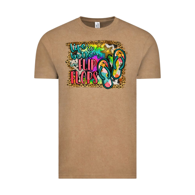 Life Is Better In Flip Flops Vintage Tee by JahusDesignShop | Teevron