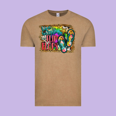 Life Is Better In Flip Flops Vintage Tee Designed By Jahusdesignshop