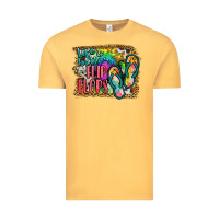Vintage Mustard life is better in flip flops Vintage Tee - JahusDesignShop
