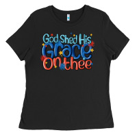 Black god shed his grace on the thee Ladies Tee - MaliasSmallBusiness