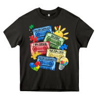Asphalt autism cassette tapes Heavy Core Tee - MaliasSmallBusiness
