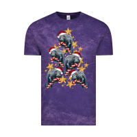 Cloud Purple Christmas Tree With Manatee Vintage Tee - LillyAllenDesigns