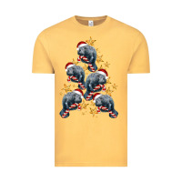 Vintage Mustard Christmas Tree With Manatee Vintage Tee - LillyAllenDesigns
