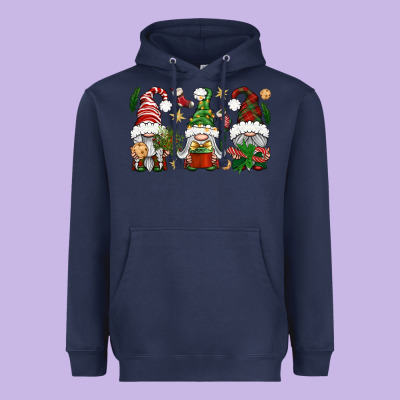 Christmas Gnomes Heavyweight Hoodie Designed By Bundleandbundleshop