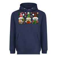 Navy Christmas Gnomes Heavyweight Hoodie - BundleAndBundleShop
