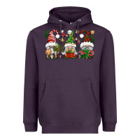 Plum Christmas Gnomes Heavyweight Hoodie - BundleAndBundleShop