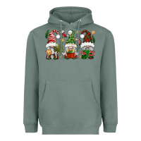 Sage Christmas Gnomes Heavyweight Hoodie - BundleAndBundleShop