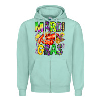 Seafoam mardi gras crawfish olivia Zipper Hoodie - OliviaCreatesArt